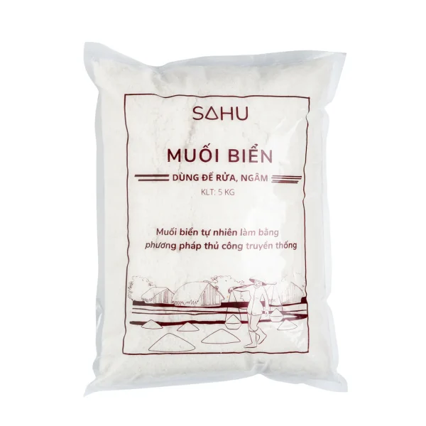 Muối Biển - Dùng Để Rửa, Ngâm Sahu 5kg